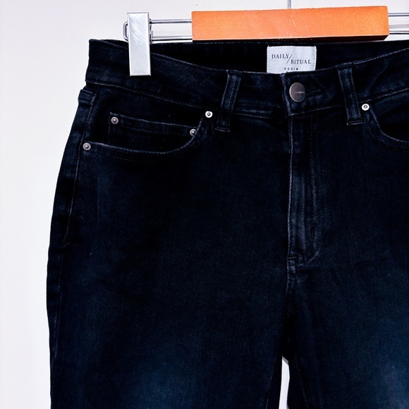 DAILY RITUAL – Black skinny jeans | stretch denim mid-rise | Size 27P * - Picture 6 of 10